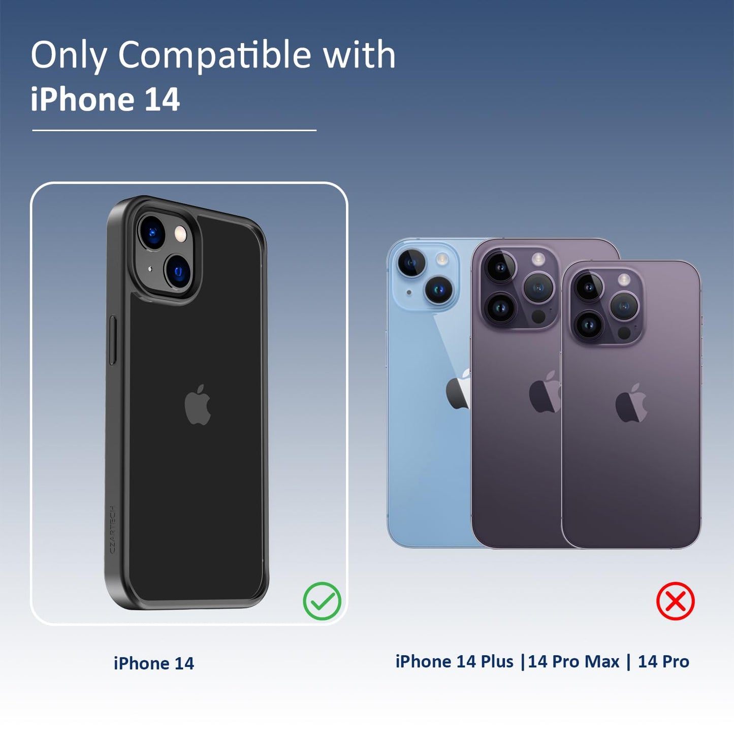 Back Cover for iPhone 13 Case (Scratch Proof | TPU + Tough Polycarbonate Back I 6 ft Drop Protection Tested I Black - Transparent I No Yellowing)