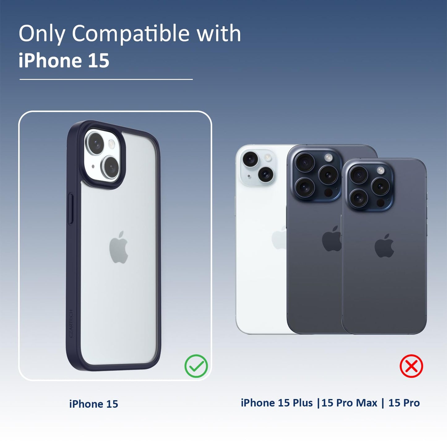 Back Cover for iPhone 13 Case (Scratch Proof | TPU + Tough Polycarbonate Back I 6 ft Drop Protection Tested I Black - Transparent I No Yellowing)