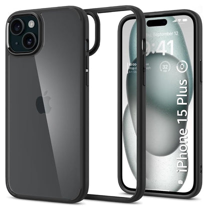 Back Cover for iPhone 13 Case (Scratch Proof | TPU + Tough Polycarbonate Back I 6 ft Drop Protection Tested I Black - Transparent I No Yellowing)