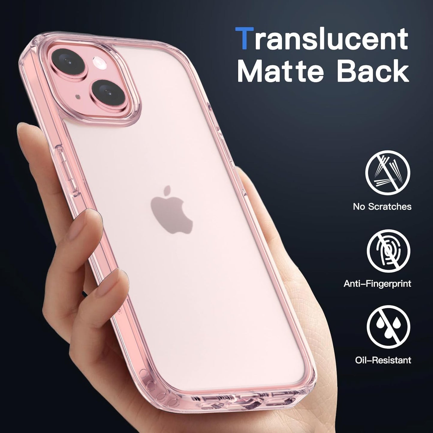Back Cover for iPhone 13 Case (Scratch Proof | TPU + Tough Polycarbonate Back I 6 ft Drop Protection Tested I Black - Transparent I No Yellowing)