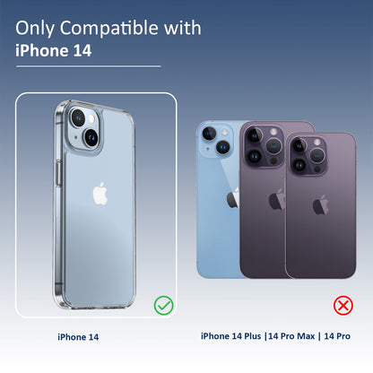 Back Cover for iPhone 13 Case (Scratch Proof | TPU + Tough Polycarbonate Back I 6 ft Drop Protection Tested I Black - Transparent I No Yellowing)