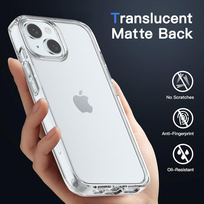 Back Cover for iPhone 13 Case (Scratch Proof | TPU + Tough Polycarbonate Back I 6 ft Drop Protection Tested I Black - Transparent I No Yellowing)