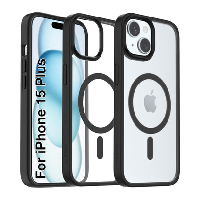 Back Cover for iPhone 13 Case (Scratch Proof | TPU + Tough Polycarbonate Back I 6 ft Drop Protection Tested I Black - Transparent I No Yellowing)