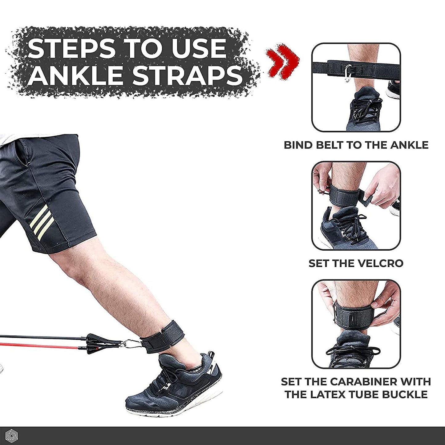 Boldfit Resistance Tube with Foam Handles, Door Anchor for Exercise & Stretching, Suitable in Home & Gym Workout for Men & Women-15kg-Black