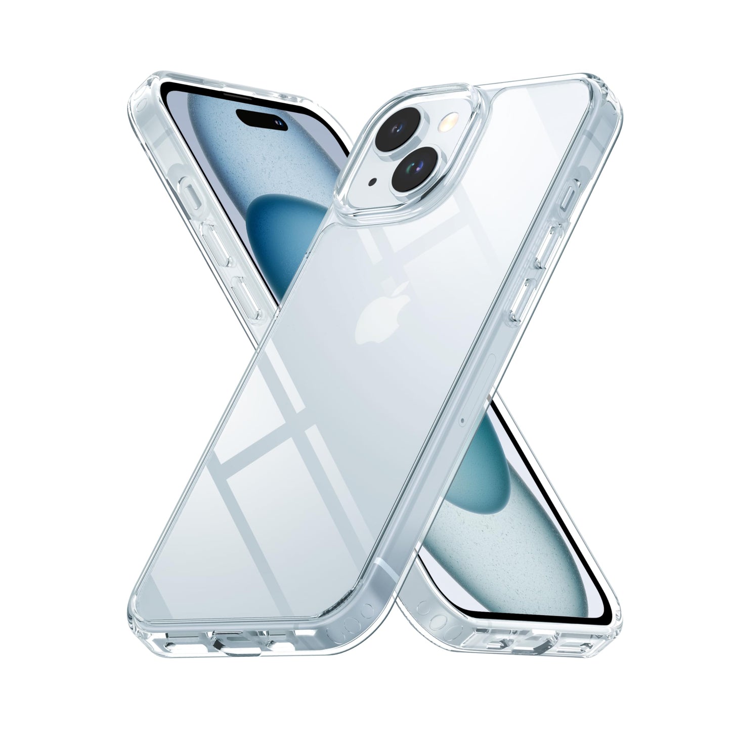 Back Cover for iPhone 13 Case (Scratch Proof | TPU + Tough Polycarbonate Back I 6 ft Drop Protection Tested I Black - Transparent I No Yellowing)