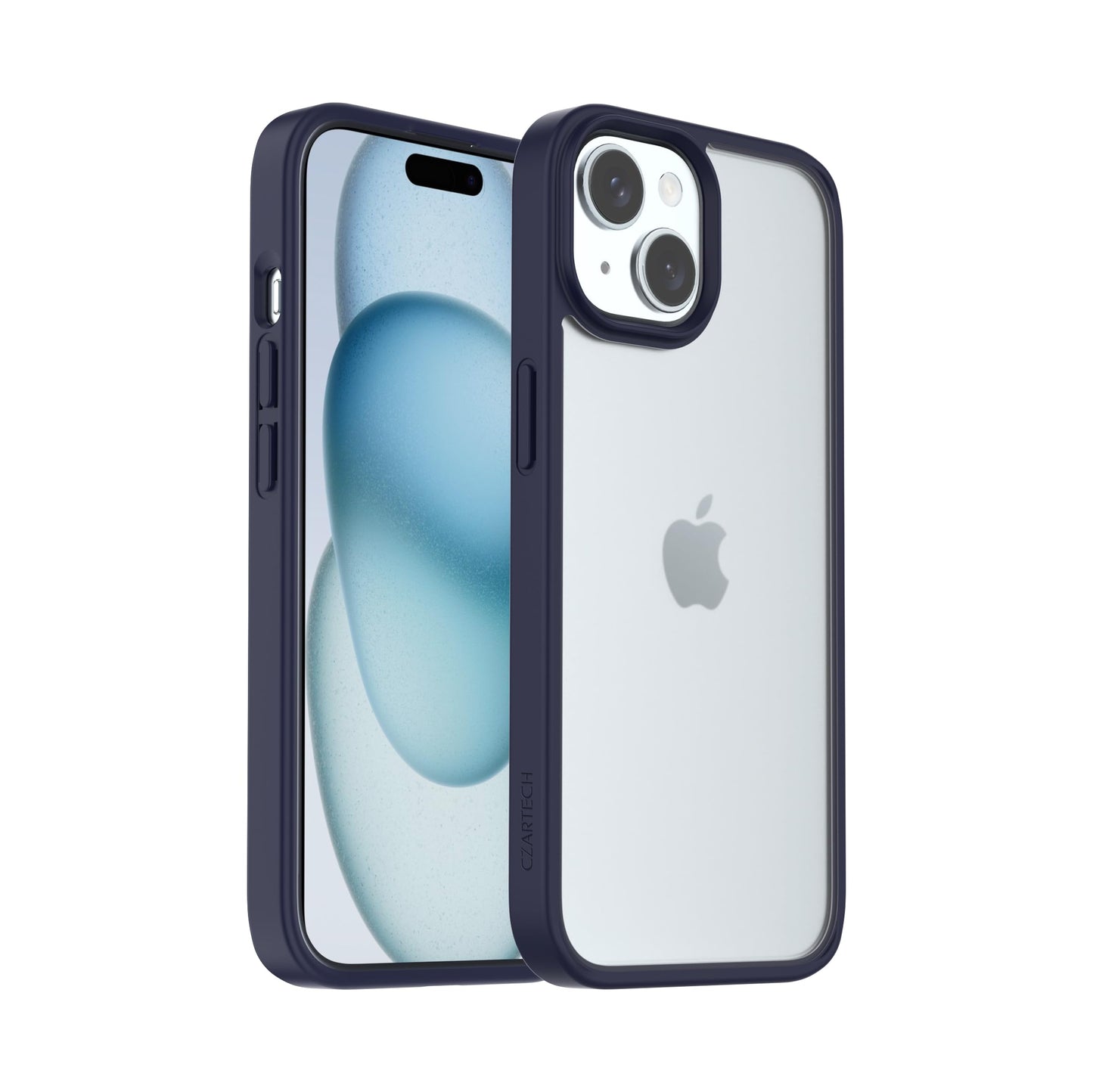 Back Cover for iPhone 13 Case (Scratch Proof | TPU + Tough Polycarbonate Back I 6 ft Drop Protection Tested I Black - Transparent I No Yellowing)