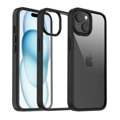 Back Cover for iPhone 13 Case (Scratch Proof | TPU + Tough Polycarbonate Back I 6 ft Drop Protection Tested I Black - Transparent I No Yellowing)