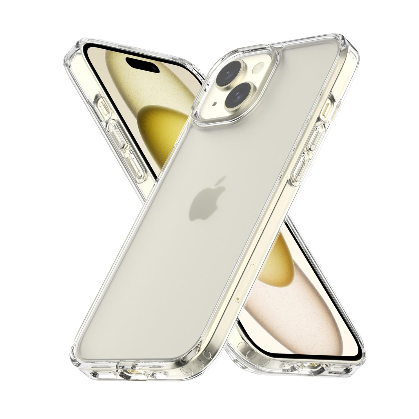 Back Cover for iPhone 13 Case (Scratch Proof | TPU + Tough Polycarbonate Back I 6 ft Drop Protection Tested I Black - Transparent I No Yellowing)