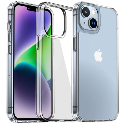 Back Cover for iPhone 13 Case (Scratch Proof | TPU + Tough Polycarbonate Back I 6 ft Drop Protection Tested I Black - Transparent I No Yellowing)